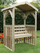 Wooden Garden Arbour Seat Bench SITS 2 Pressure Treated ANASTASIA Churnet Valley