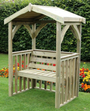 Wooden Garden Arbour Seat Bench SITS 2 Pressure Treated ANASTASIA Churnet Valley