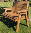 2 SEATER BENCH GARDEN FURNITURE HANDMADE UK SEAT WOODEN SWEDISH REDWOOD VS102