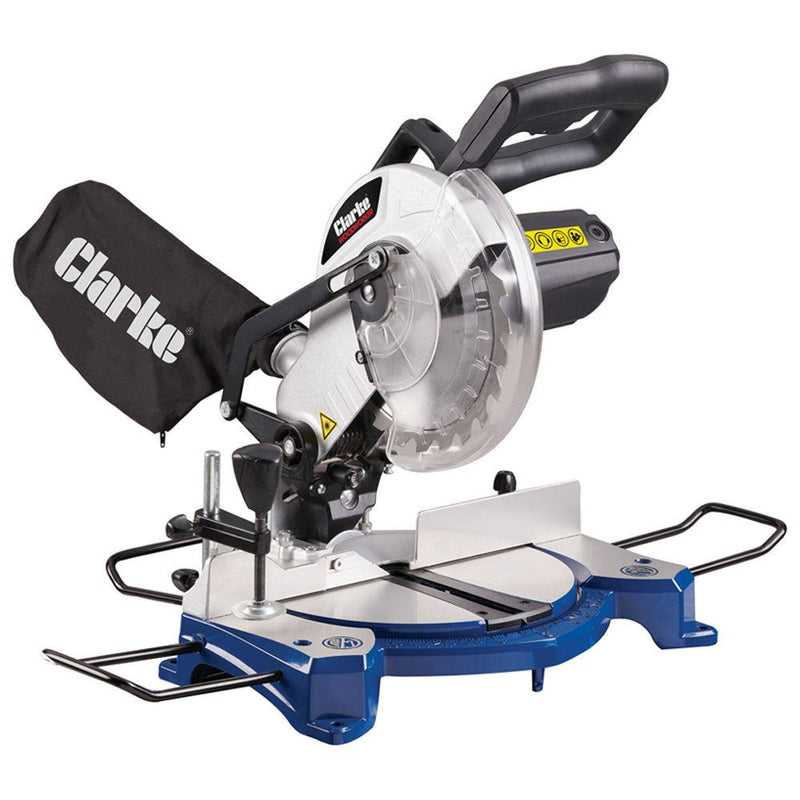 CLARKE MITRE SAW LASER GUIDE 1500W 210MM COMPOUND CUTTING BENCH SAW 230V CMS210B