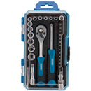 DRAPER SOCKET SET 35PC 1/4" RATCHET EXTENSION BAR BIT SET IN CASE 04777