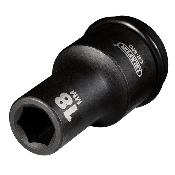 Draper Hi-TORQ&#174; Deep Impact Socket, 3/4" Sq. Dr., 18mm