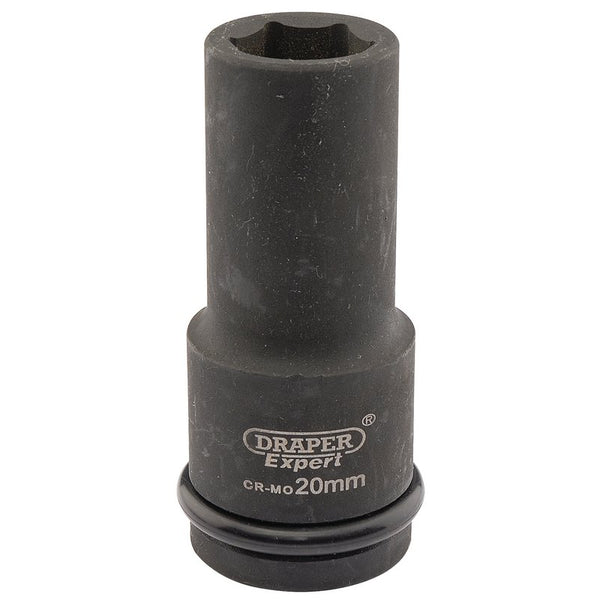 Draper Expert HI-TORQ&#174; 6 Point Deep Impact Socket, 3/4" Sq. Dr., 20mm