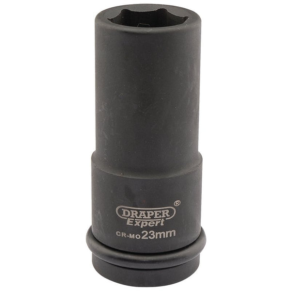 Draper Expert HI-TORQ&#174; 6 Point Deep Impact Socket, 3/4" Sq. Dr., 23mm