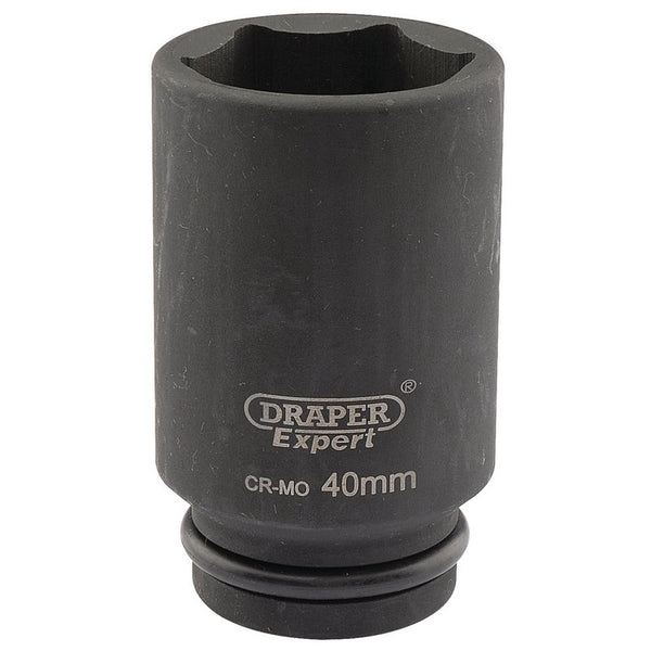 Draper Expert HI-TORQ&#174; 6 Point Deep Impact Socket, 3/4" Sq. Dr., 40mm