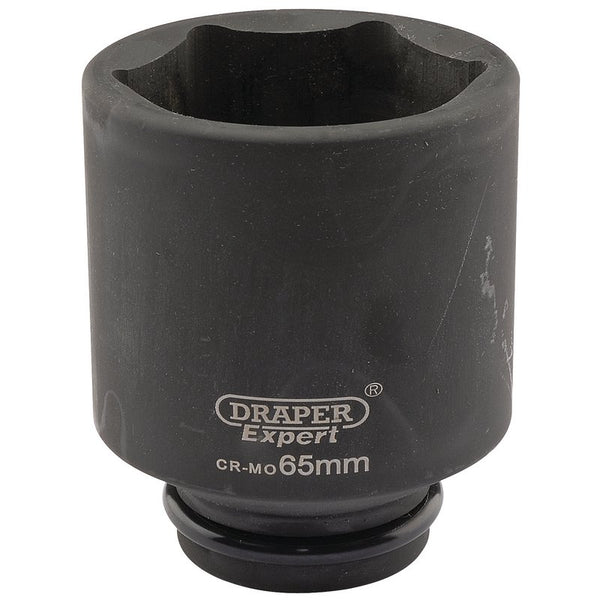 Draper Expert HI-TORQ&#174; 6 Point Deep Impact Socket, 3/4" Sq. Dr., 65mm