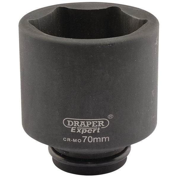 Draper Expert HI-TORQ&#174; 6 Point Deep Impact Socket, 3/4" Sq. Dr., 70mm