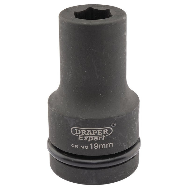 Draper Expert HI-TORQ&#174; 6 Point Deep Impact Socket, 1" Sq. Dr., 19mm