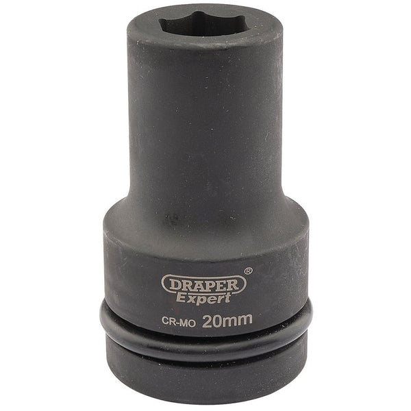 Draper Expert HI-TORQ&#174; 6 Point Deep Impact Socket, 1" Sq. Dr., 20mm