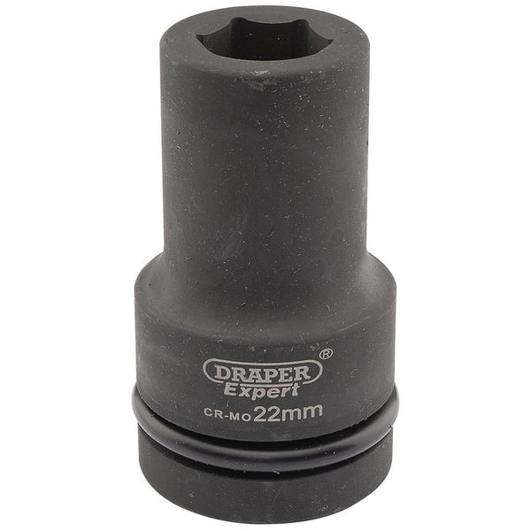 Draper Expert HI-TORQ&#174; 6 Point Deep Impact Socket, 1" Sq. Dr., 22mm