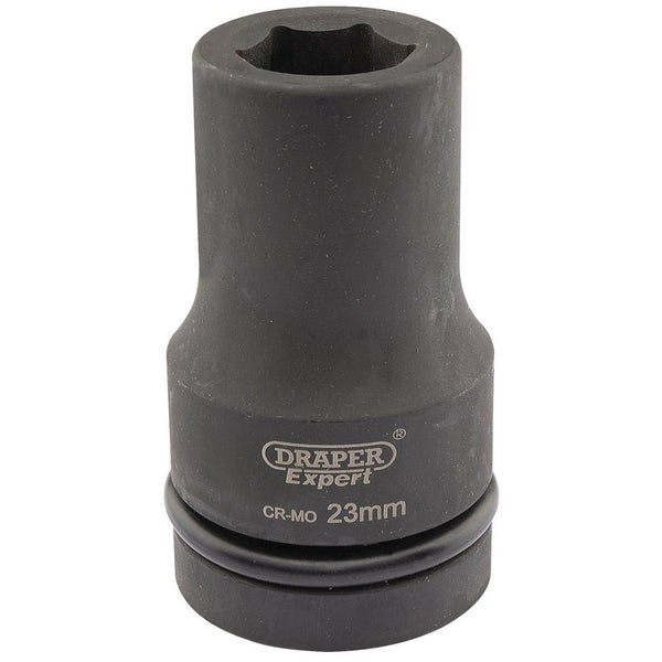 Draper Expert HI-TORQ&#174; 6 Point Deep Impact Socket, 1" Sq. Dr., 23mm