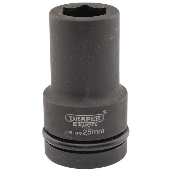 Draper Expert HI-TORQ&#174; 6 Point Deep Impact Socket, 1" Sq. Dr., 25mm