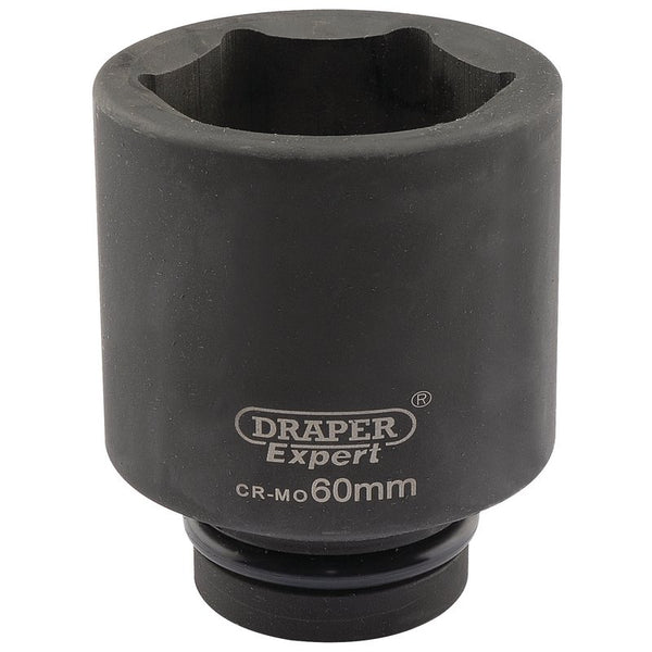 Draper Expert HI-TORQ&#174; 6 Point Deep Impact Socket, 1" Sq. Dr., 60mm