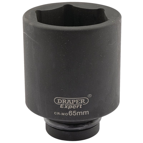 Draper Expert HI-TORQ&#174; 6 Point Deep Impact Socket, 1" Sq. Dr., 65mm