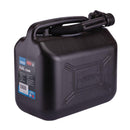 Draper 10L Jerry Can Fuel Plastic Petrol Diesel Black 10 Litre & Spout 09058