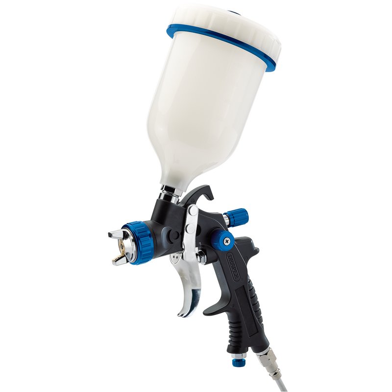 HVLP Air Spray Gun with Composite Body and Gravity Fed Hopper, 600ml