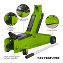Sealey Trolley Jack 3T Long Reach High Lift Car Van SUV 4x4 3 Tonne Green 1153CX