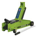 Sealey Trolley Jack 3T Long Reach High Lift Car Van SUV 4x4 3 Tonne Green 1153CX