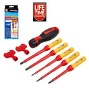 Bluespot VDE Screwdriver Set 8pc Insulated Interchangeable Electrician 12061