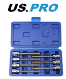 Blue Spot Multi Spline Extra Long 7pc Hex Socket Bit Set 3/8" Size M4-M10 01512