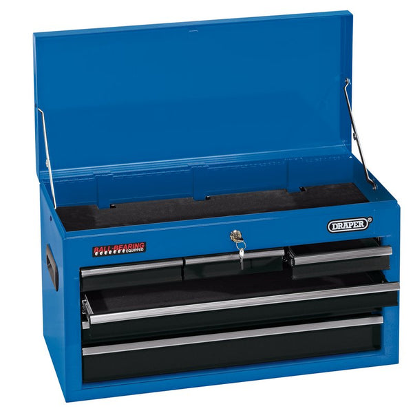 Tool Chest, 6 Drawer, 26", Blue