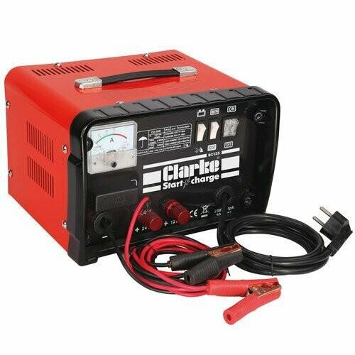 CLARKE BATTERY CHARGER & JUMP STARTER 12V 24V CAR VAN VEHICLE BOOSTER 120A BC125