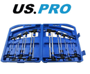 US PRO Hex Key Set T Handle Torx Star Set 16pc Allen Key Ball Ended 1587