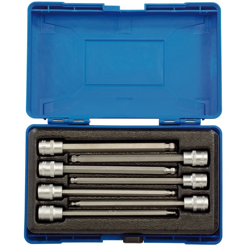 Hexagonal Socket Bit Set, 3/8" Sq. Dr. (7 Piece)