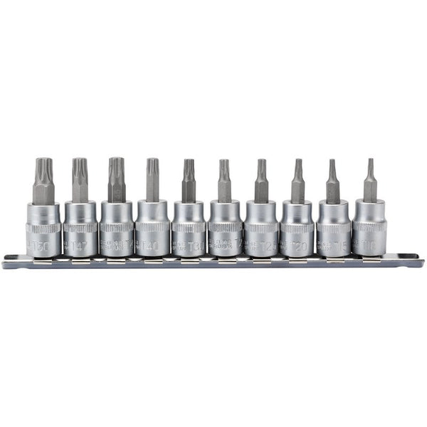 Draper TX-STAR&#174; Plus Socket Bit Set, 3/8" Sq. Dr., 48mm (10 Piece)