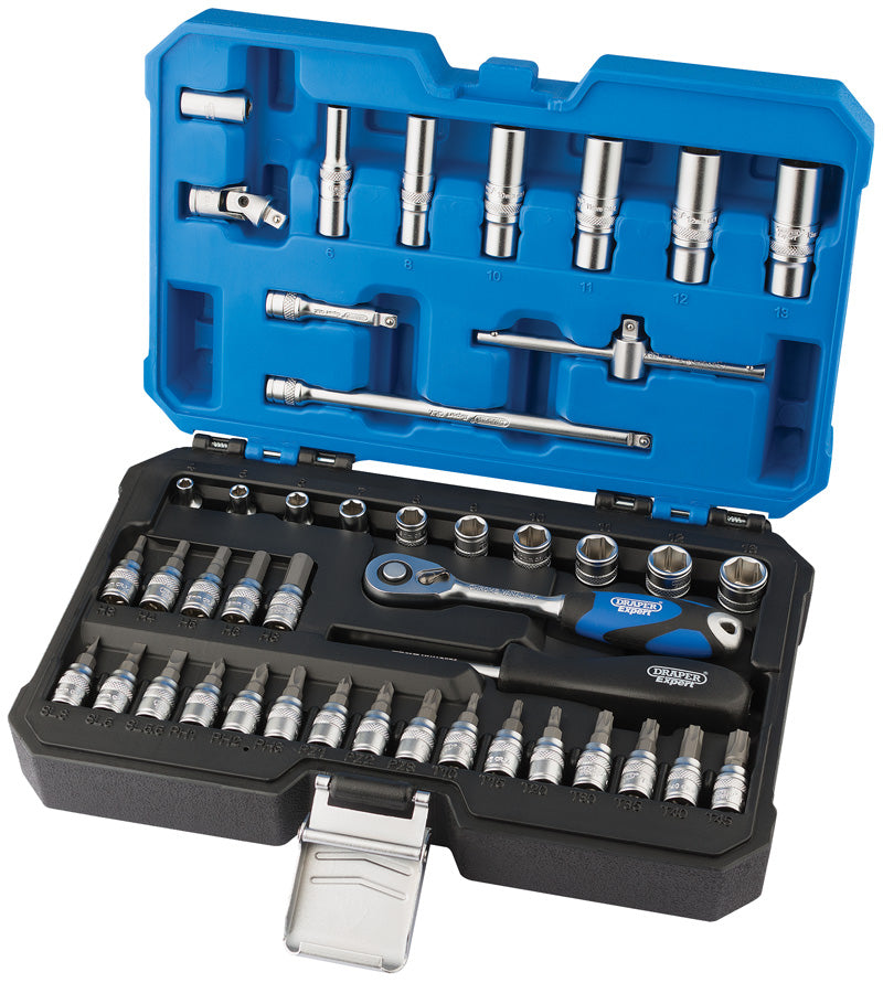 Metric Socket Set, 1/4" Sq. Dr. (44 Piece)