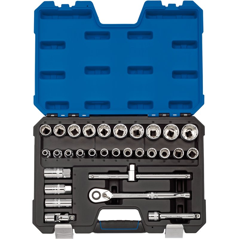 Metric Socket Set, 1/2" Sq. Dr. (30 Piece)