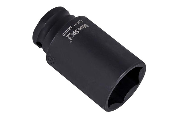 BlueSpot 32mm Deep Impact Socket 1/2" Hub Nut Flywheel Socket Hex 6 point 01670