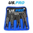 US PRO Locking Pliers 4PC Grip Wrench Set Vice Locking Lock Mole Grips 1676