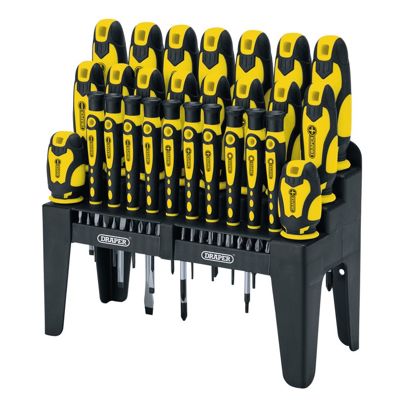 Soft Grip Screwdriver and Bit Set, Yellow (47 Piece)