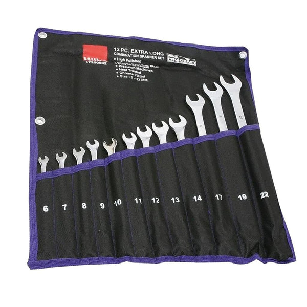 Hilka Spanner Set Extra Long 12pc Long Reach 12 Point Metric 6mm-22mm 17200602