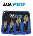US PRO Locking Pliers 4PC Vice Mole Grip Wrench Set Locking Lock Mole Grips 1827