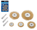 BLUESPOT WIRE BRUSH 5PC DRILL WIRE WHEEL CUP FLAT BRUSH METAL CLEANING 19212