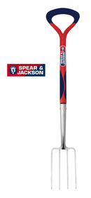 Spear & Jackson Garden Fork Muck Out Yard Pitch Fork Stainless Steel 1994EL