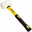 Rubber Mallet 16oz White No Mark Hammer Fibreglass Shaft Camping Paving HM110