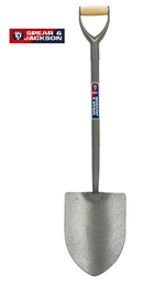 Spear & Jackson Shovel Round Mouth Builders Shovel Garden Steel 2001AD