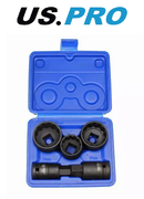 US PRO Hub Impact Socket & Bit Set 5pc 1/2" 12 Point For VW Audi VAG 24-32 2085