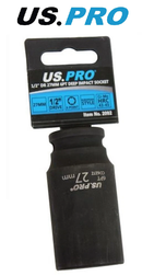 US Pro 27mm Deep Impact Socket 1/2" Hub Nut Flywheel Socket Hex 6 Point 2092