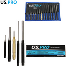 US Pro 18pc Pin Nail Punch Set with Automotive Centre Punch 2095