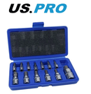 US PRO Hex Bit Socket Set 13pc Metric 2 - 14mm 1/4" 3/8" 1/2" In Case 2097