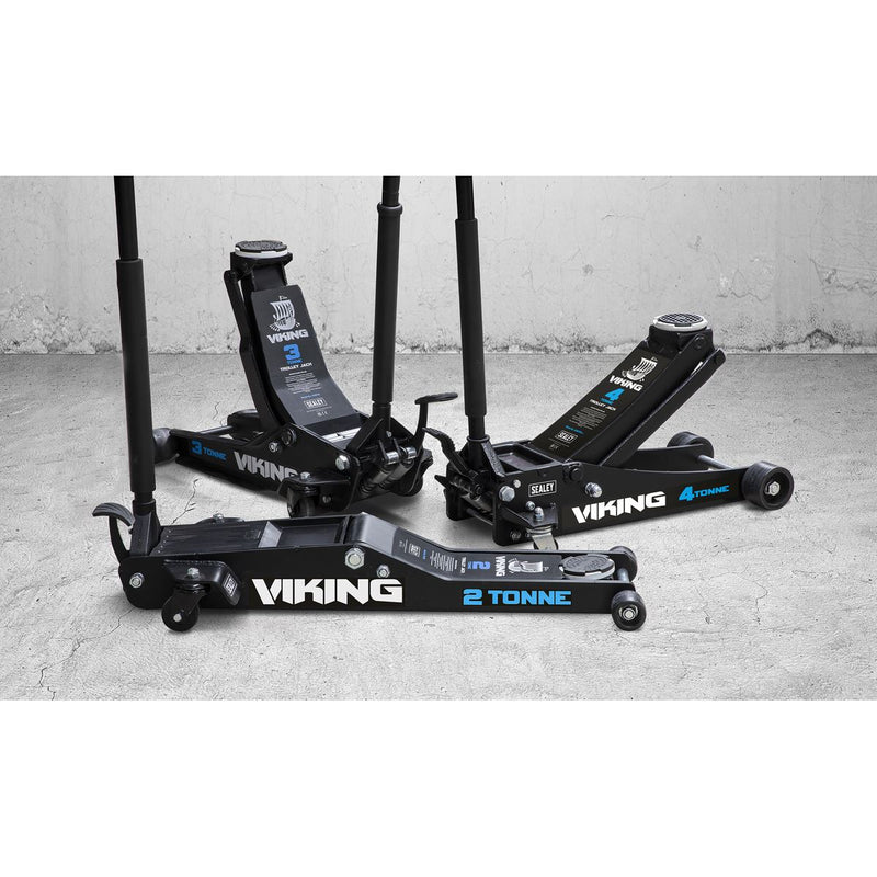 Viking Low Profile Professional Long Reach Trolley Jack with Rocket Lift 2 Tonne