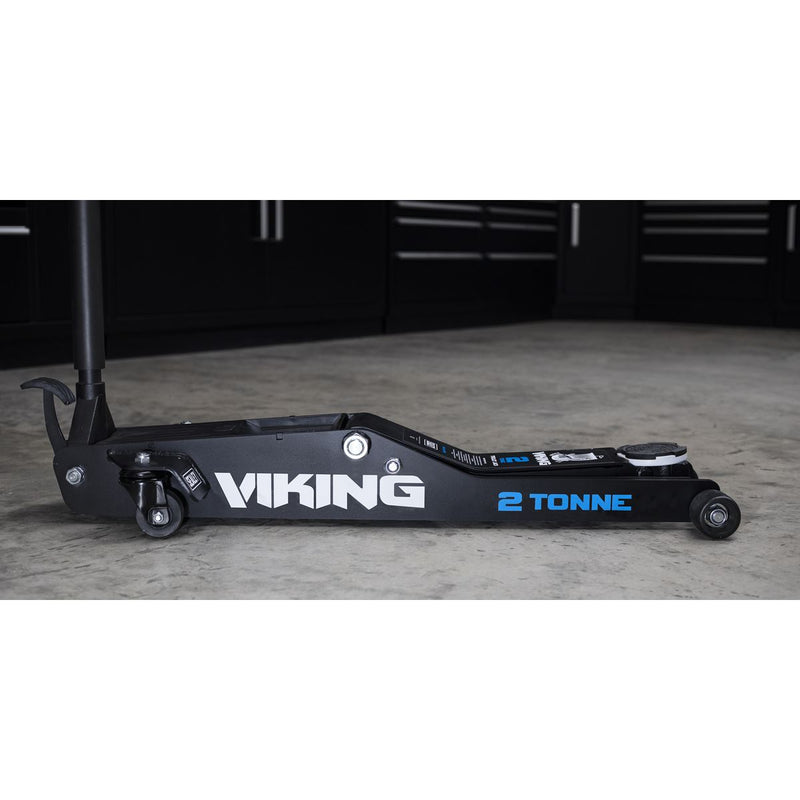 Viking Low Profile Professional Long Reach Trolley Jack with Rocket Lift 2 Tonne