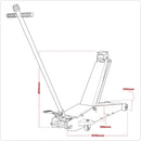 Sealey Long Reach High Lift Commercial Trolley Jack 2 Tonne 2201HL