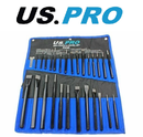 US Pro Punch & Chisel Set 28pc Pin Nail Cold Chisels Center Punch PIN Punch 2232