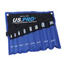 US Pro Tubular Box Spanner Set 8PC Wrench Socket Set In Wallet 10mm-19mm 2271