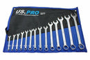 US PRO SPANNER SET 14PC COMBINATION METRIC 6-26MM RING OPEN WRENCH SET 2277